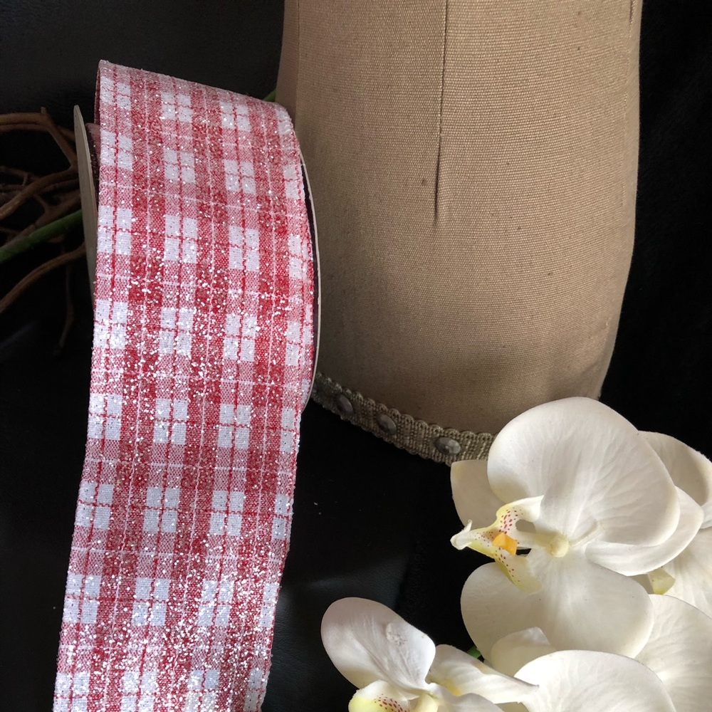 d. stevens - glitter sugar plaid ribbon